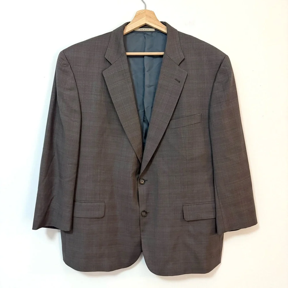Burberry London Kensington Plaid Wool & Silk 2-Piece Suit – 46R / 42 Waist
